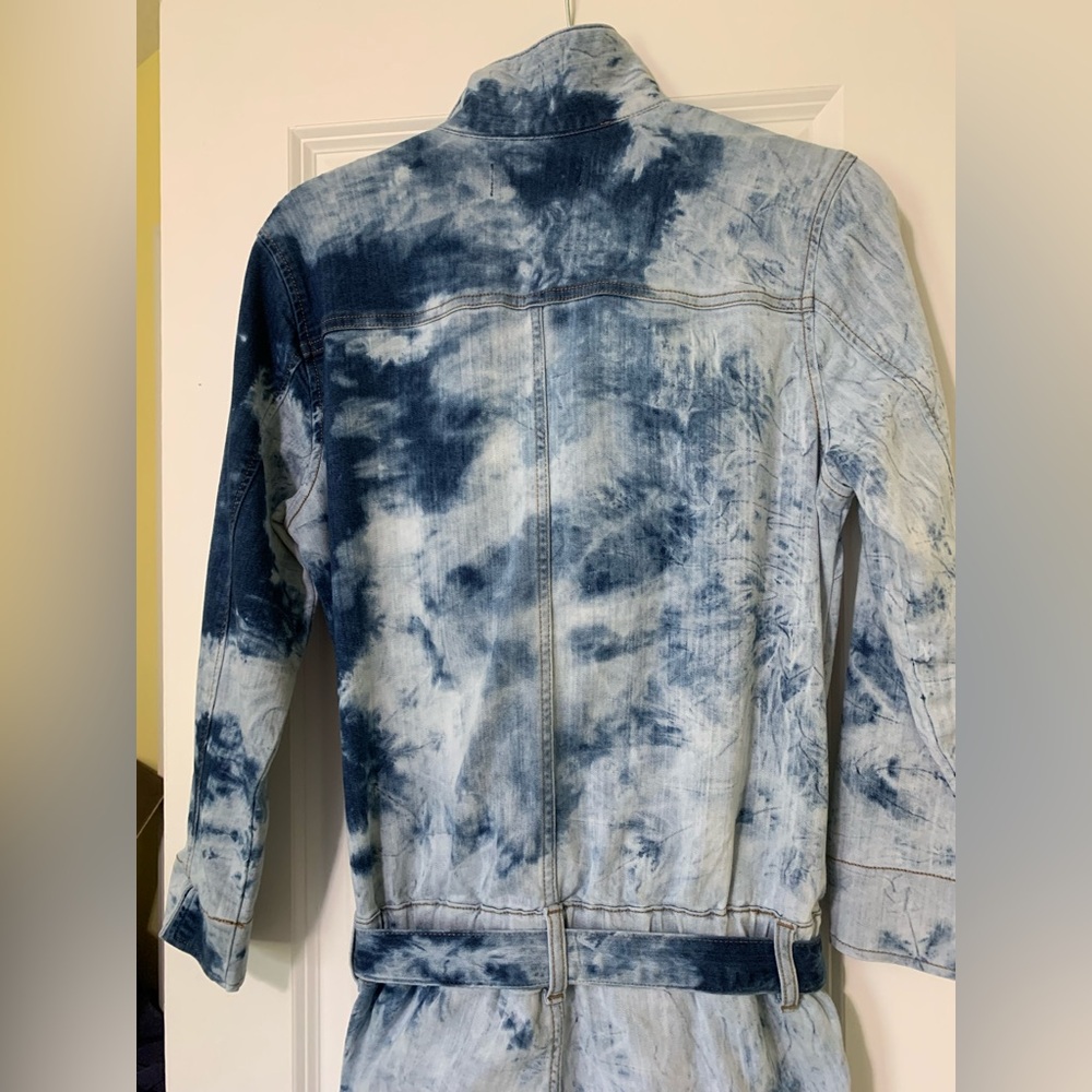 Gabrielle Union XS Tie-Dye Denim Jumpsuit NY&Co - Picture 12 of 12
